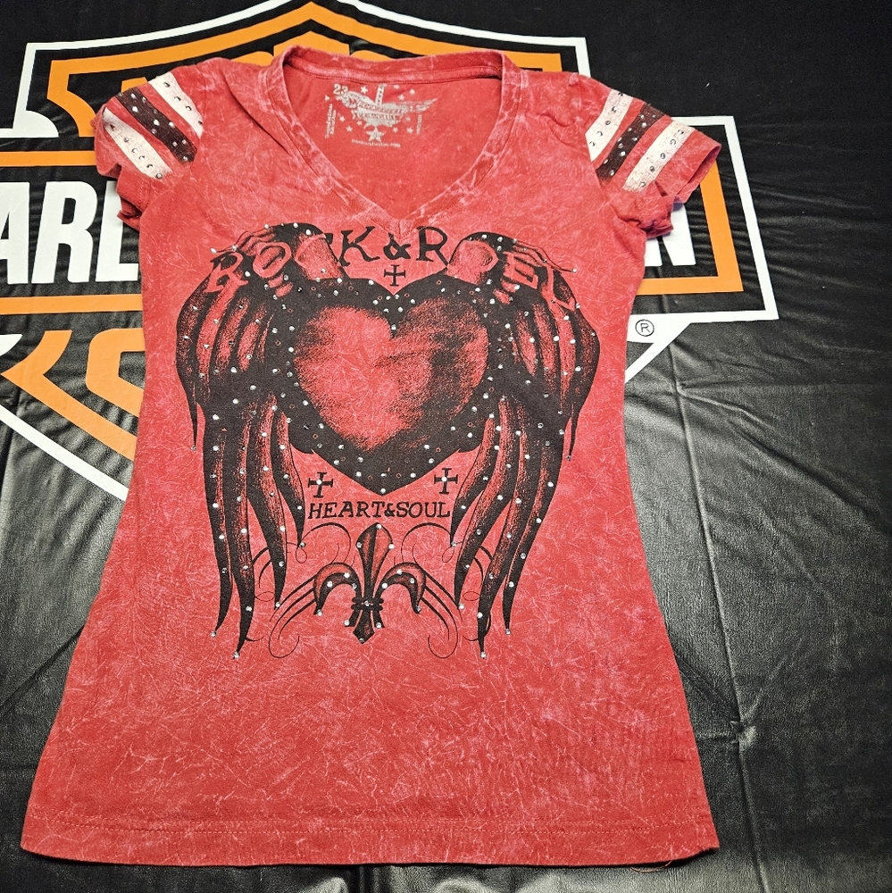 Rock and roll cowgirl t shirt